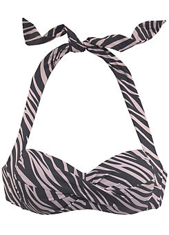 LASCANA Zebra Print Bandeau Bikini Top