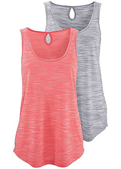 beachtime Pack of 2 Vest Tops