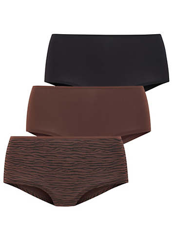 3-Pack Women's Intimidea Seamless Microfiber Midi Briefs - Stretchy & Comfortable Underwear 10 thumbnail image