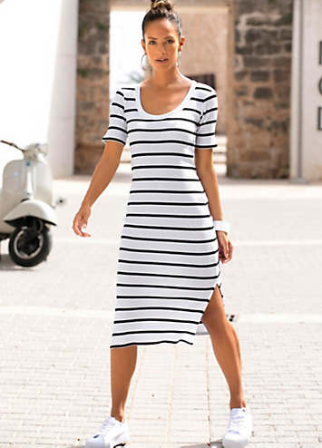 LASCANA Striped T Shirt Dress LASCANA