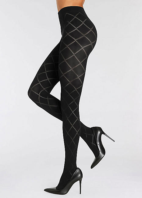 Buy Black Diamond Pattern Tights 1 Pack from Next USA