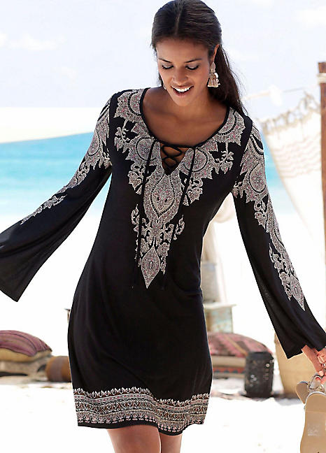 Lace tunic dress best sale