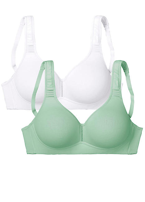 Petite Fleur Pack of 2 Non Underwired Bras