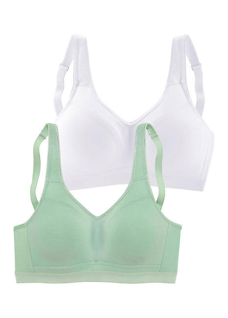 LASCANA Pack of 2 Non Wired Bralettes