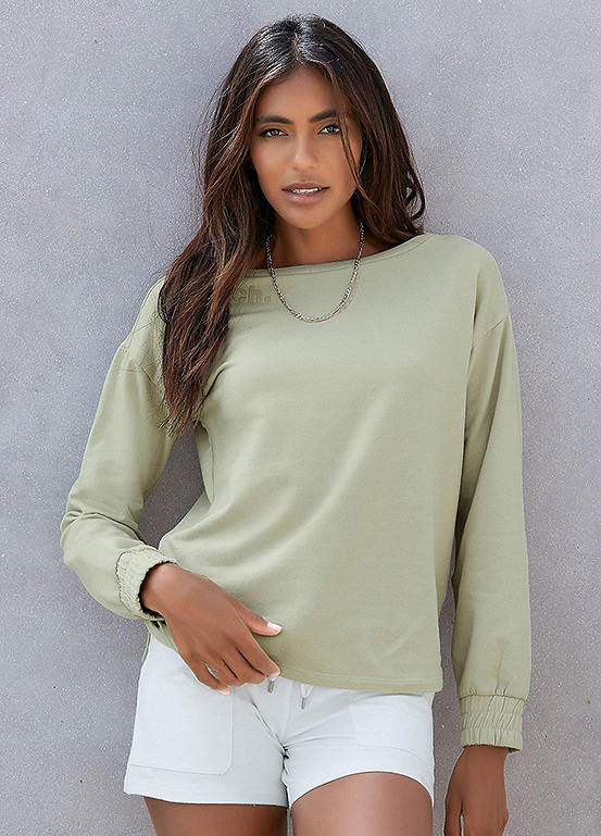 Bench Boat Neck Basic Sweatshirt | LASCANA