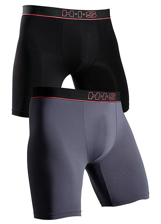 H.I.S Pack of 2 Long Leg Boxer Shorts LASCANA