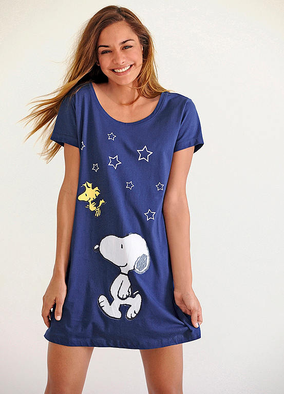 Peanuts Printed Shirt Nighty