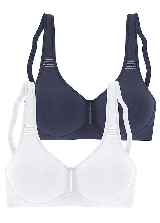 Petite Fleur Pack of 2 Non Underwired Bras
