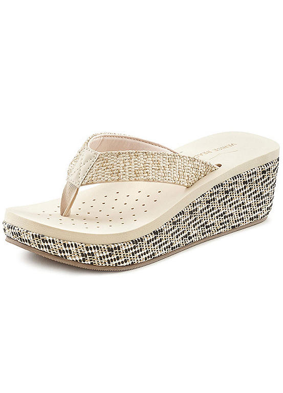 Venice Beach Wedge Flip Flops LASCANA