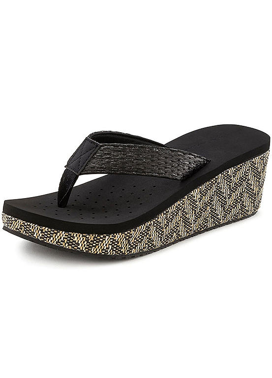 Venice Beach Wedge Flip Flops LASCANA