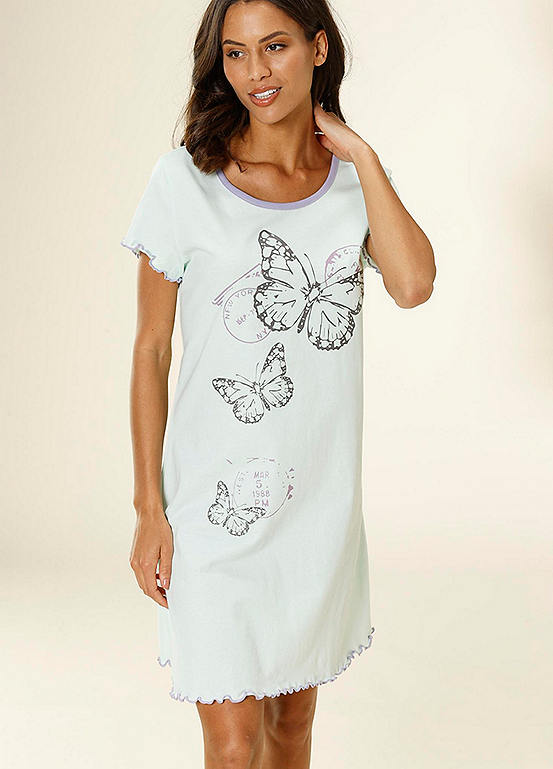 Vivance Dreams Butterfly Print Nightgown | LASCANA