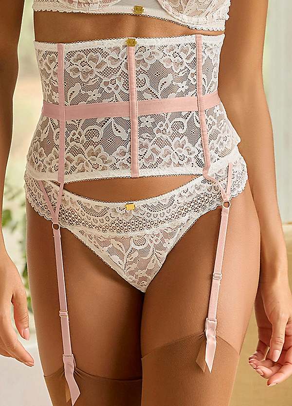 Sheer Lace Suspender Belt by bonprix