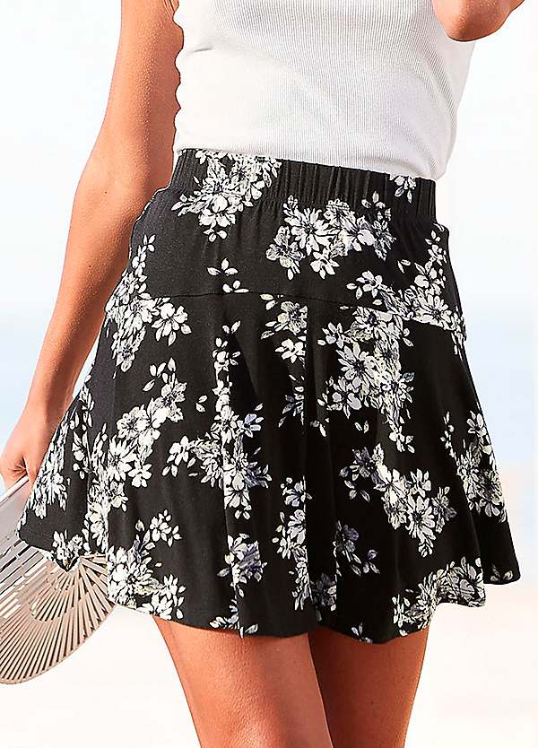 LASCANA Floral Print Skirt With Shorts