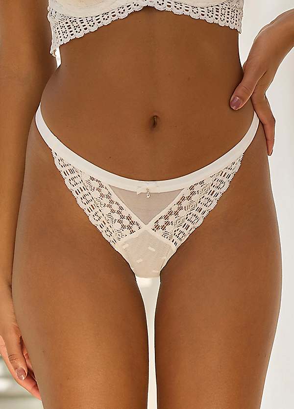 High-Waist G-String with Cut-Out Laces 