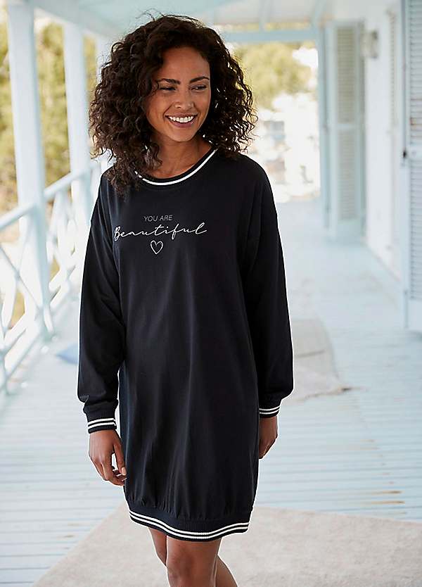 Long sweatshirt nightgown sale