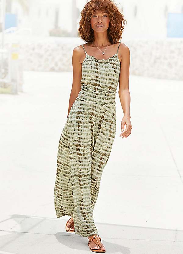 LASCANA Printed Spaghetti Strap Summer Maxi Dress LASCANA