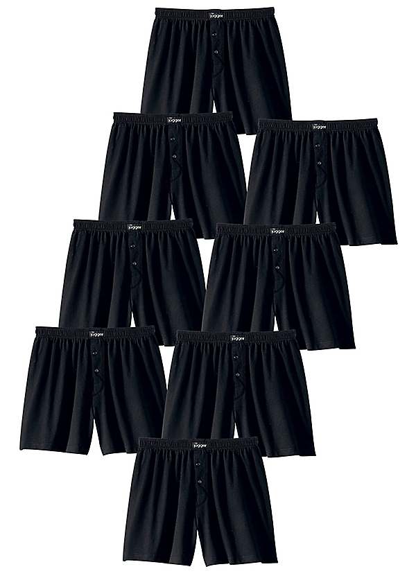Le Jogger Pack of 8 Button Fly Boxers