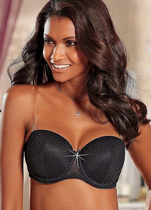 Buy Padded Underwired Full Cup Multiway Strapless Bralette in Dark