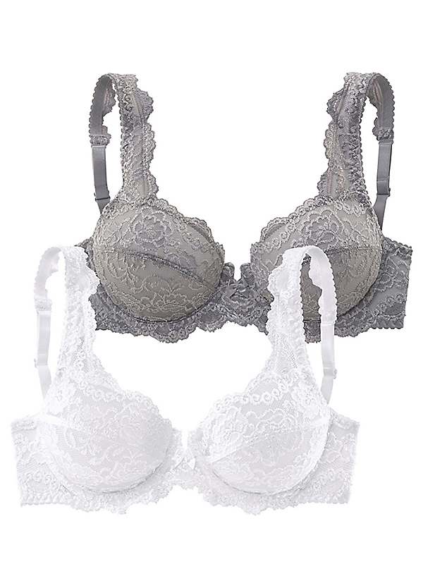 Petite Fleur Pack of 2 Underwired Minimiser Bras