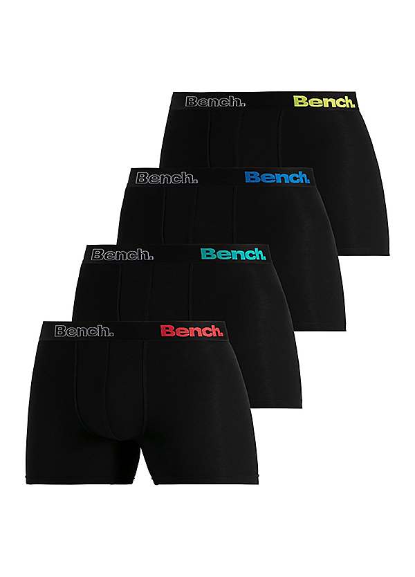 Bench Pack of 4 Logo Waistband Boxer Shorts