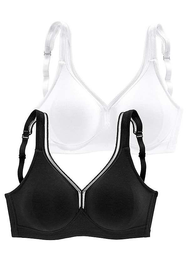 LASCANA Pack of 2 Non Wired Bralettes