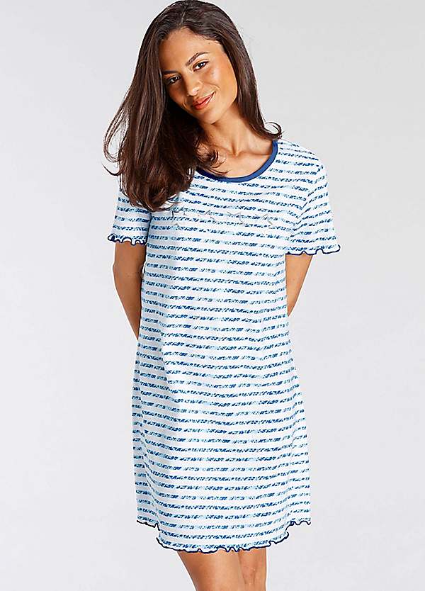 Ruffle stripe outlet dress