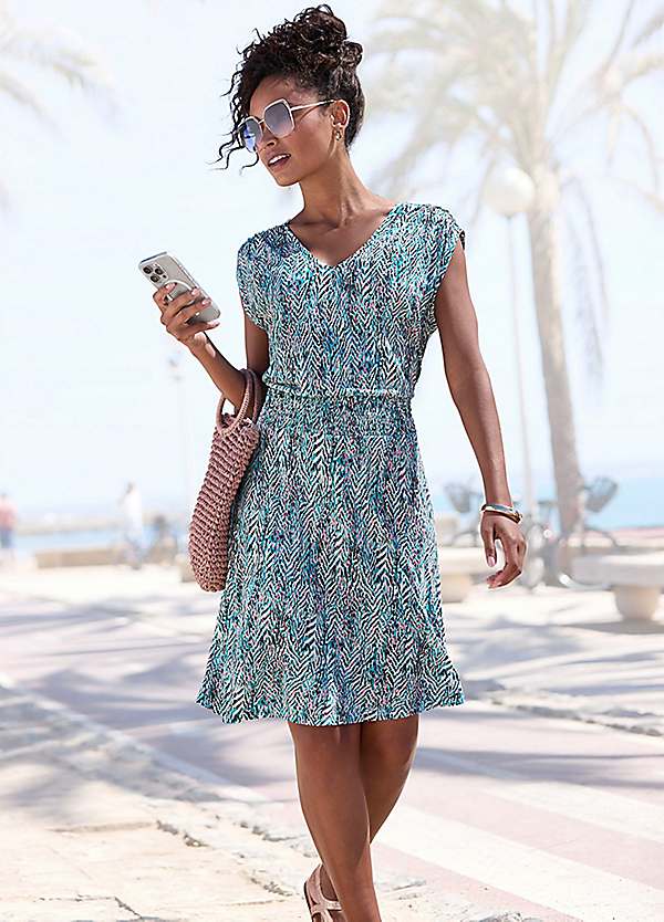 strapless maxi dress summer Blue Green Tropical Strapless Maxi Dress