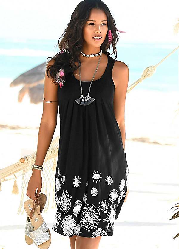 Black beach dresses best sale