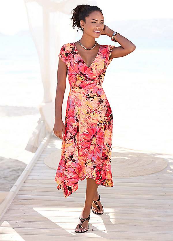 beachtime Wrap V-Neck Summer Dress | LASCANA